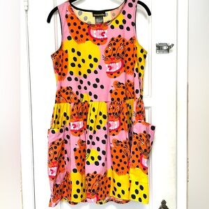 Nooworks Big Pocket Micotti Cat Pink and Yellow Leopard fan favorite print S